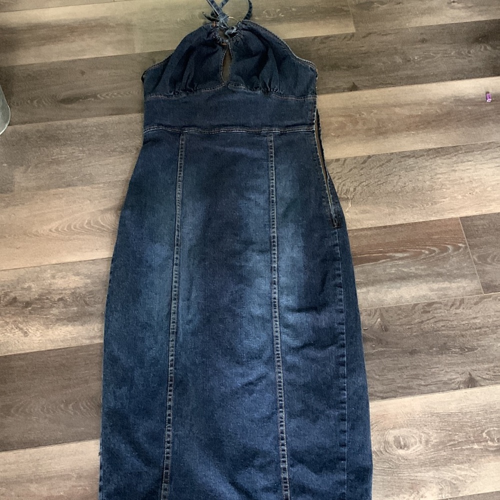 Baby Phat halter backless dress. Fits like a 10/12 - Picture 3 of 9